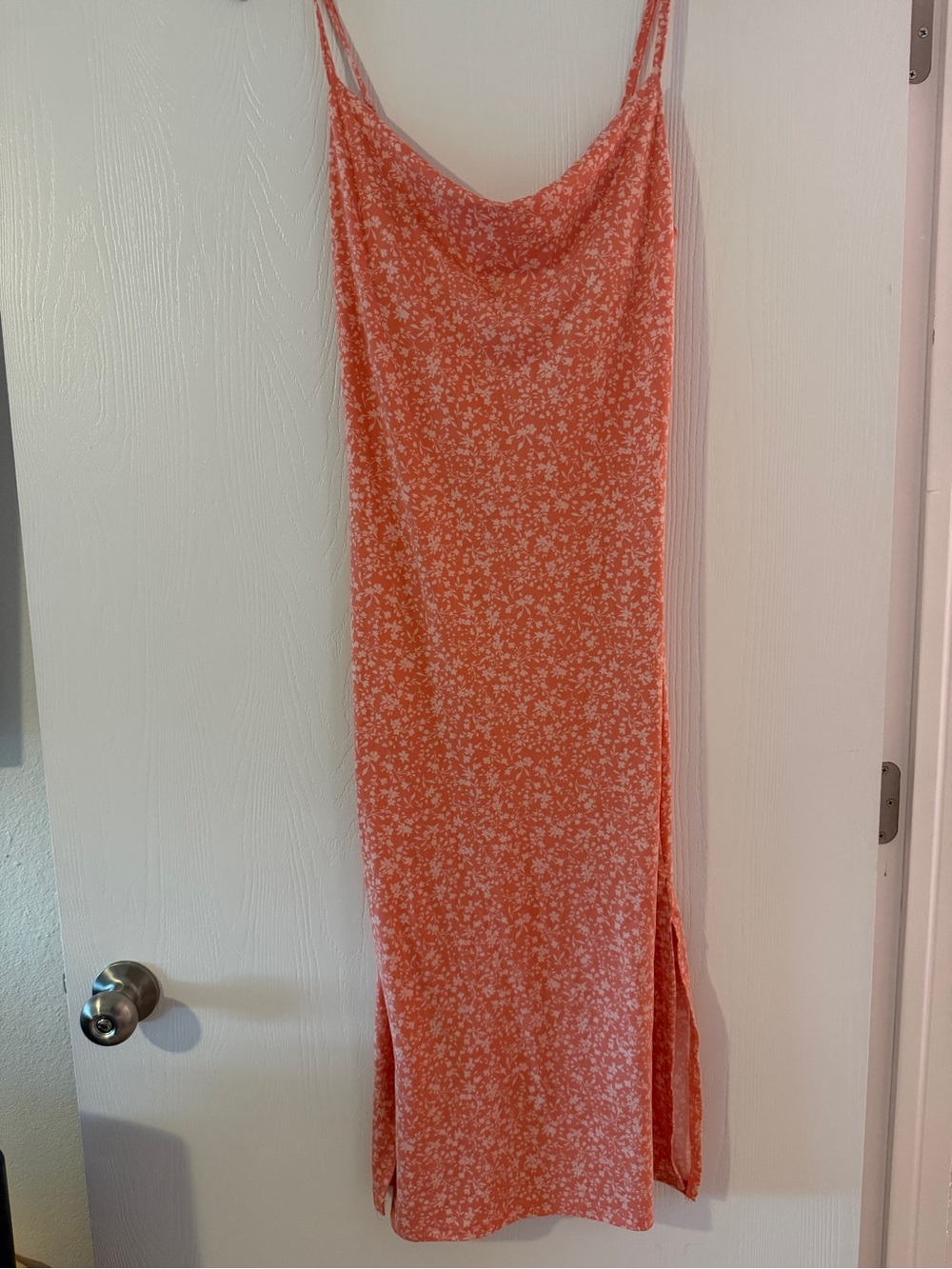 Wallflower Coral Floral Slip Maxi Dress
